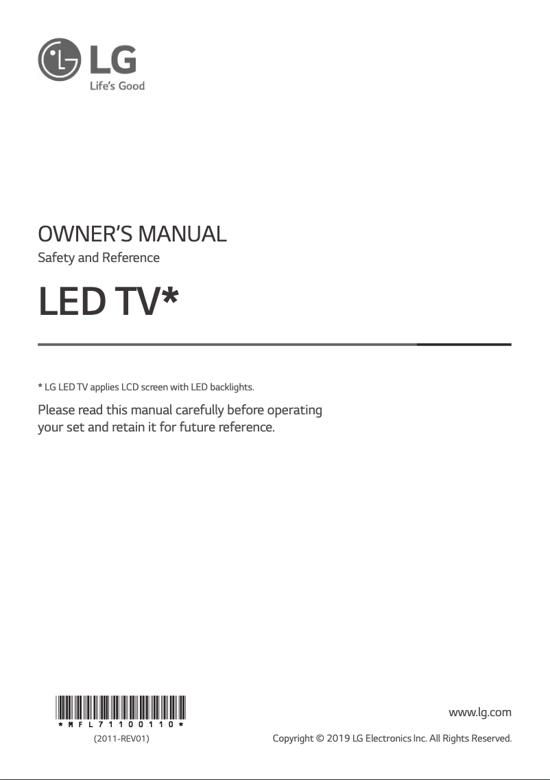Página 1 del manual Manual de usuario LG 50UM7300PLB