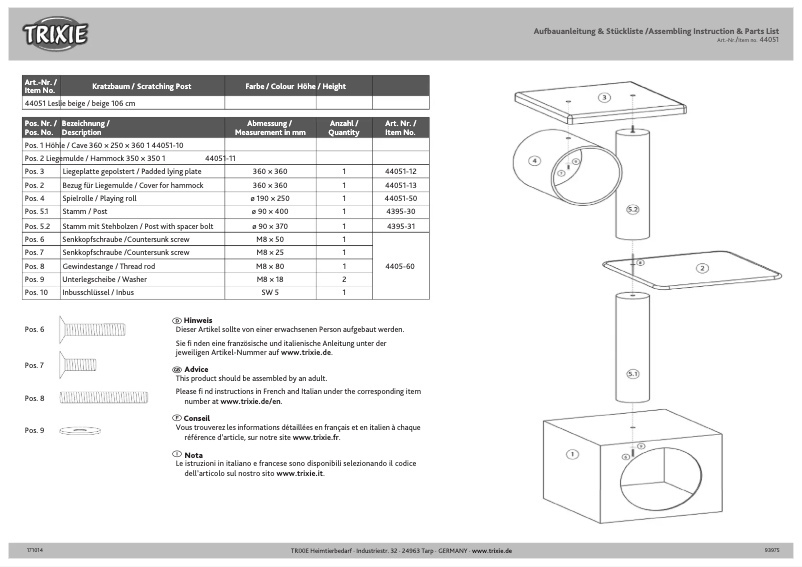Imagen de la primera página del manual del dispositivo Leslie