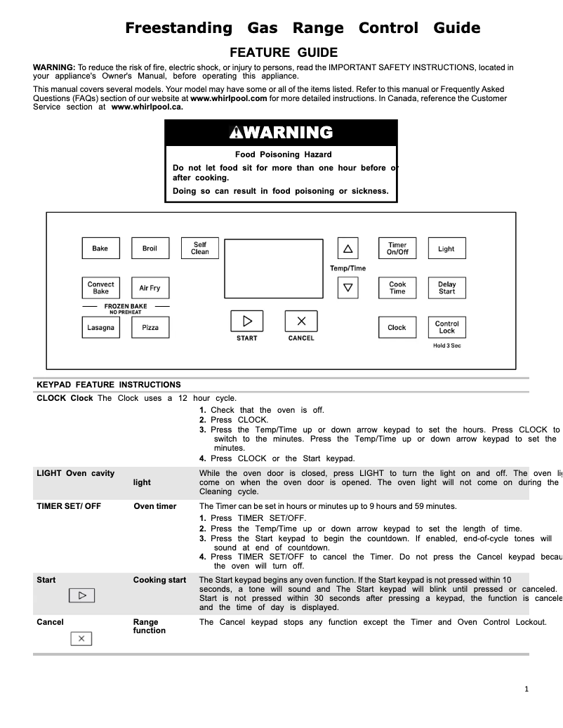 Image de la première page du manuel de l'appareil WFG550S0LV