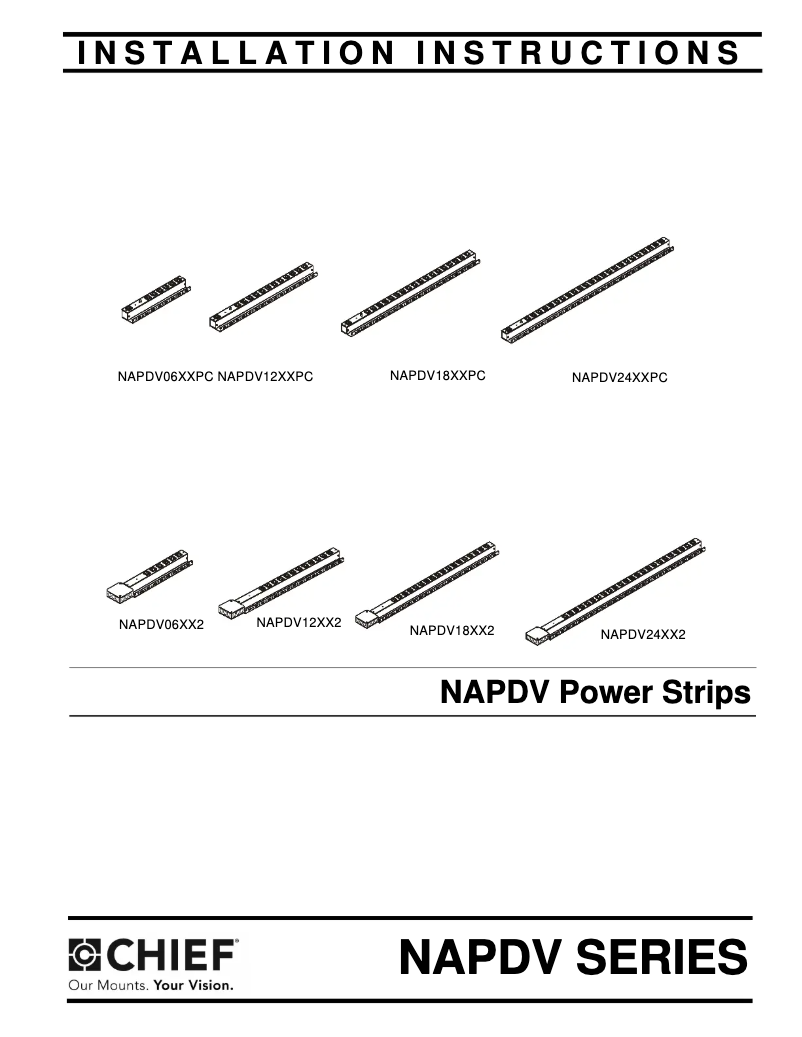 Page 1 de la notice Manuel utilisateur Chief NAPDV1820PC