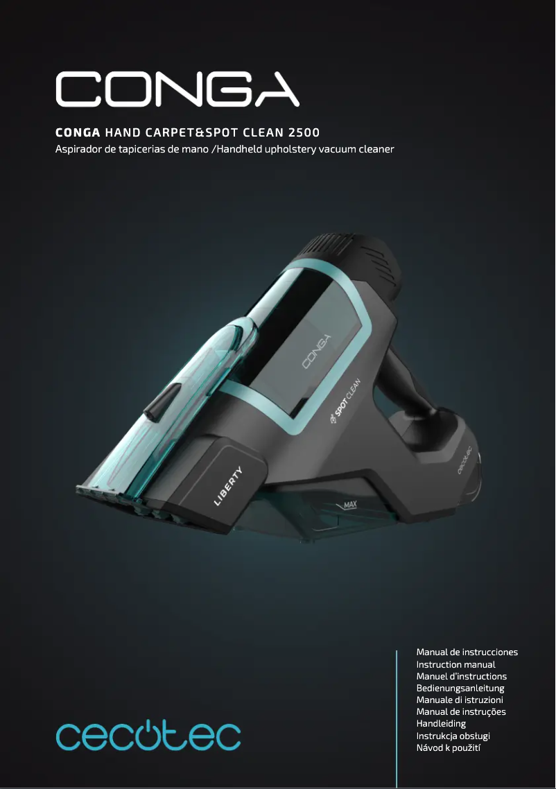 Page 1 de la notice Manuel utilisateur Cecotec Conga MotorHand Carpet&Spot Clean 2500