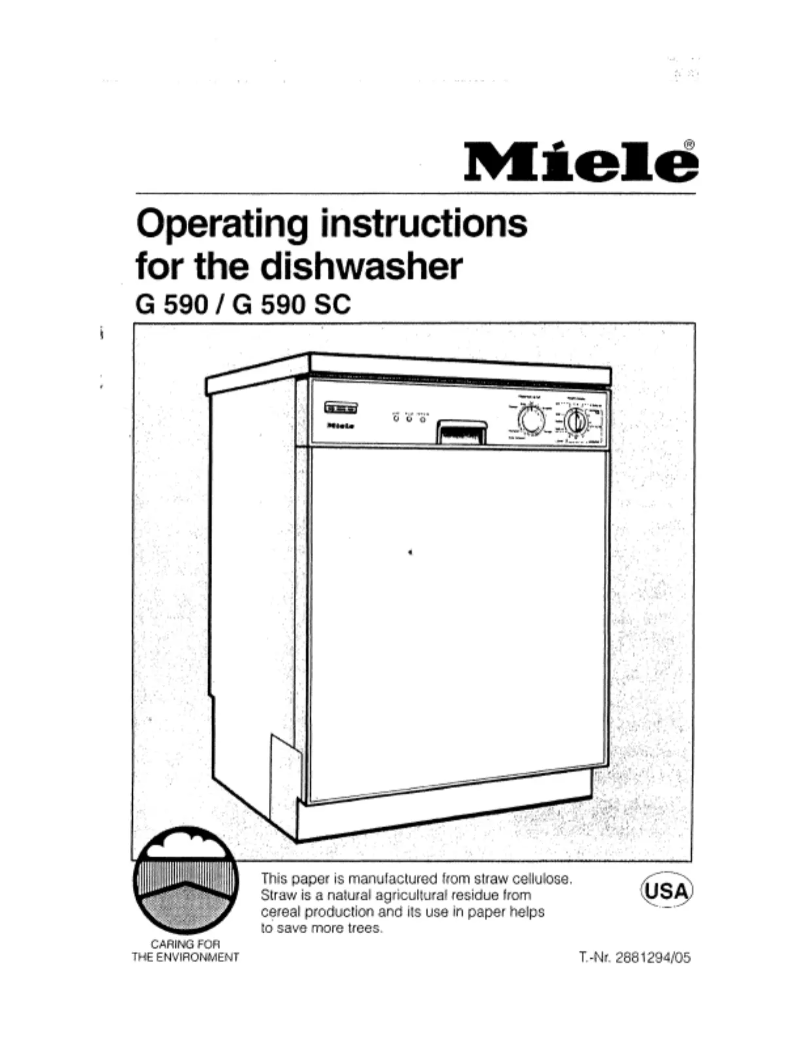 Page n°1 - Manuel utilisateur Miele G 590 SC