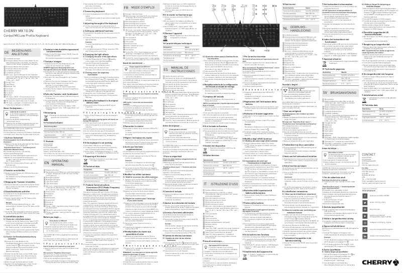 Image de la première page du manuel de l'appareil MX 10.0N