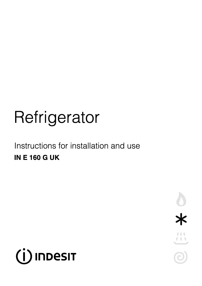 Página 1 del manual Manual de usuario Indesit IN E 160 GI UK