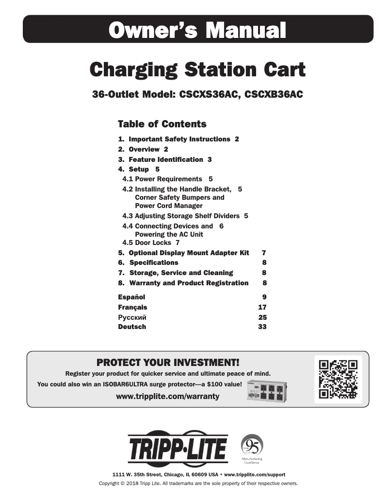Image de la première page du manuel de l'appareil CSCXB36AC