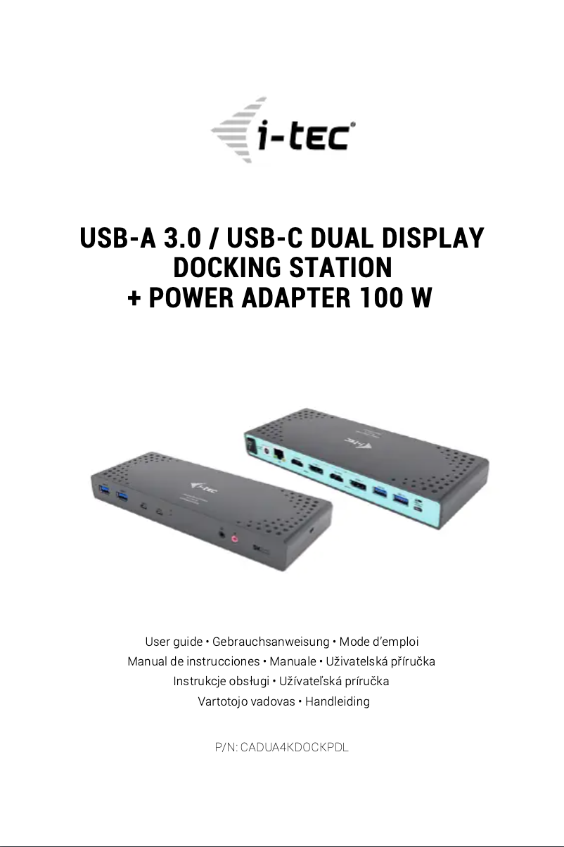 Page 1 de la notice Manuel utilisateur i-TEC CADUA4KDOCKPDLUK