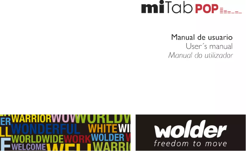 Page 1 de la notice Manuel utilisateur Wolder MiTab Pop