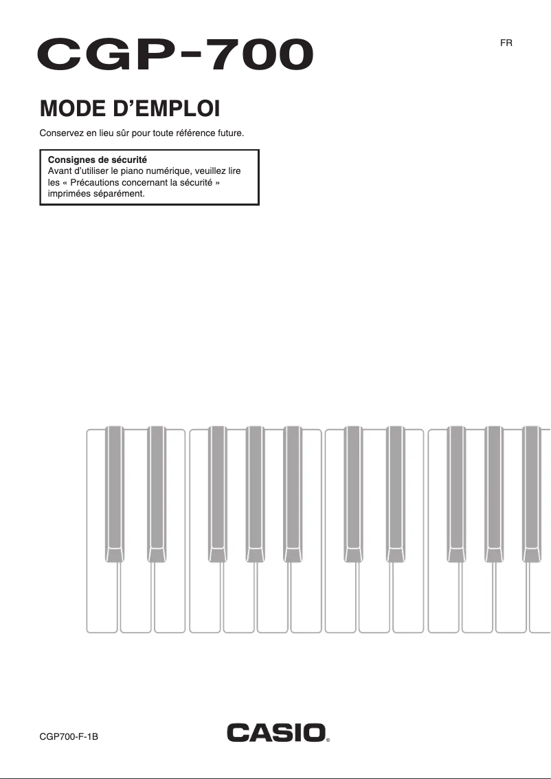 Image de la première page du manuel de l'appareil CGP-700