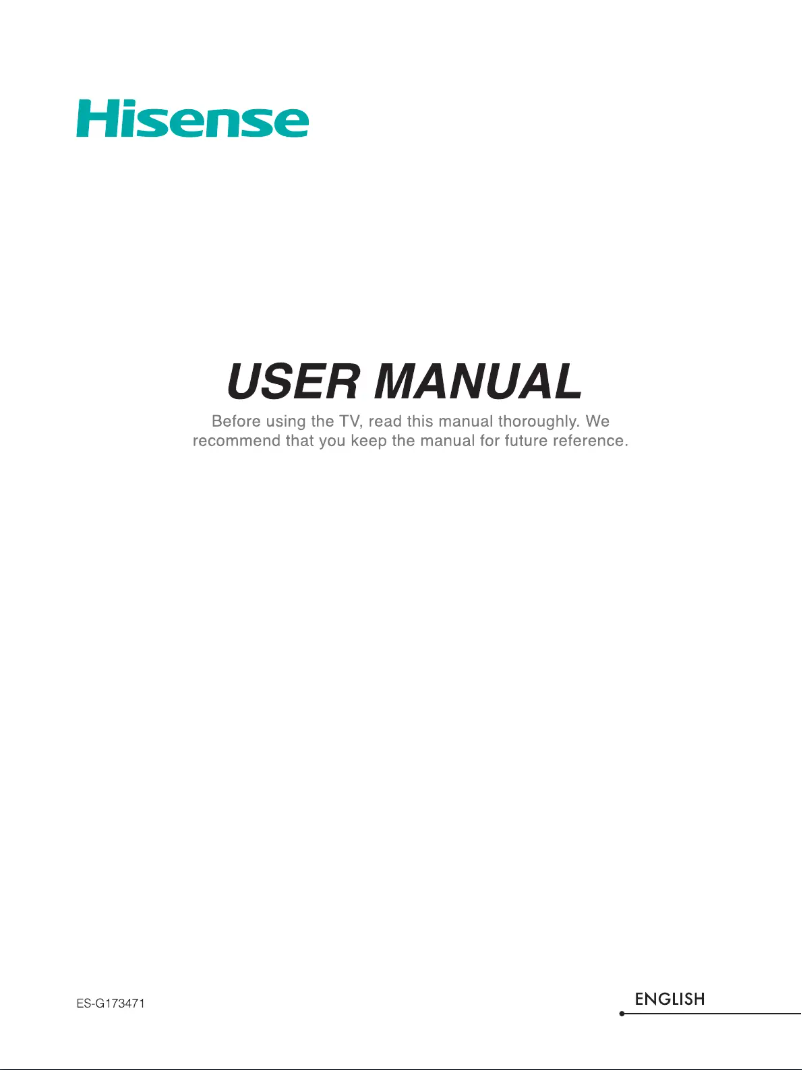 Page 1 de la notice Manuel utilisateur Hisense 100L8D