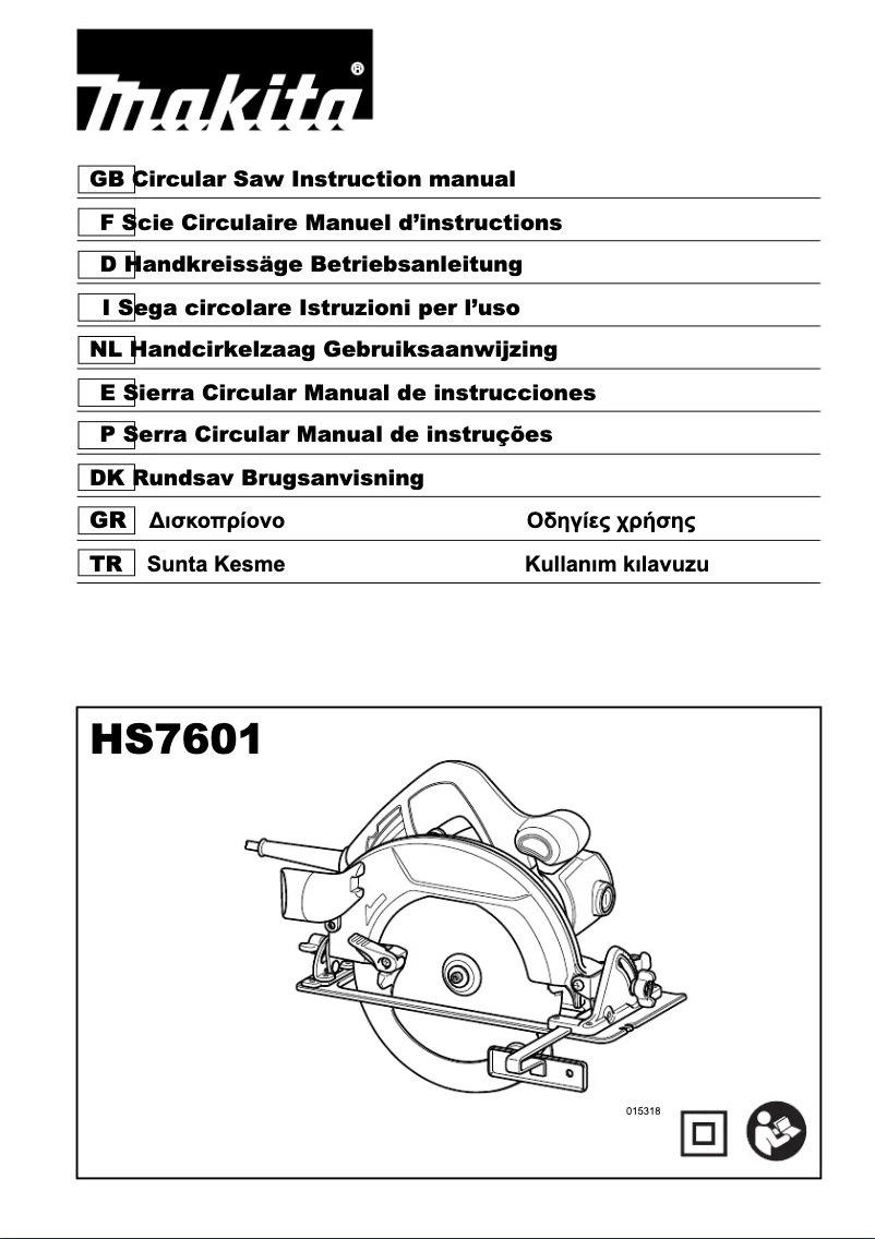 Page 1 de la notice Manuel utilisateur Makita HS7601