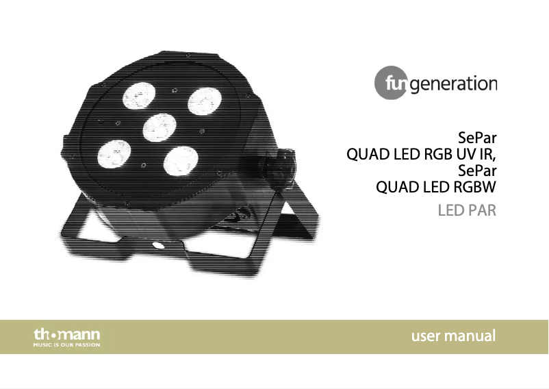 Página 1 del manual Manual de usuario Fun Generation SePar Quad