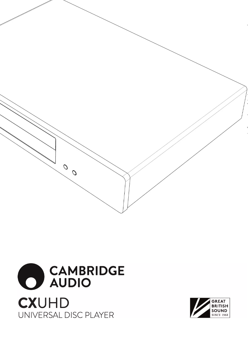 Page n°1 - Manuel utilisateur Cambridge CXUHD