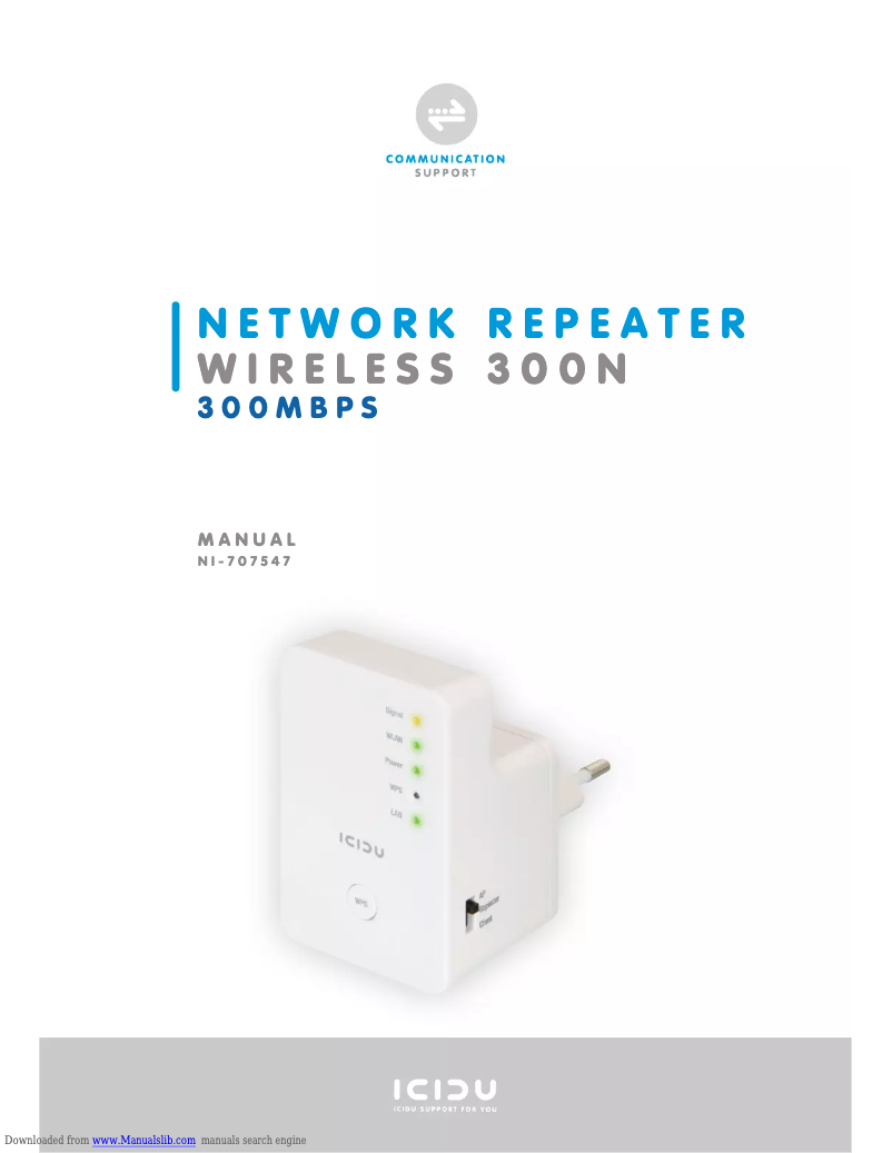 Page 1 de la notice Manuel utilisateur Icidu NI-707547
