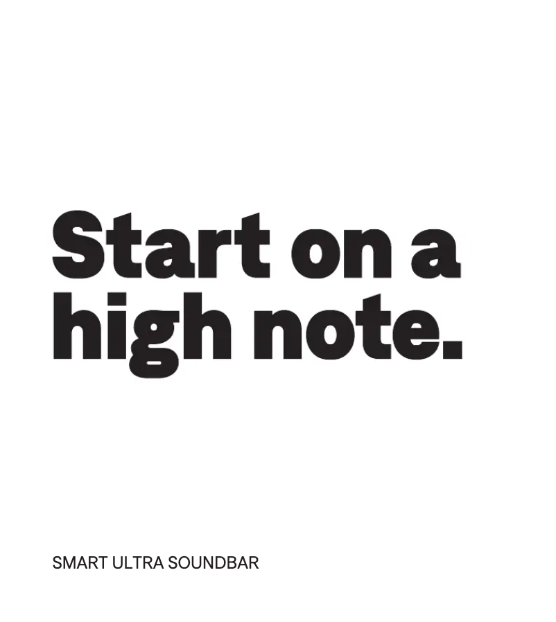 Image de la première page du manuel de l'appareil Smart Ultra Soundbar