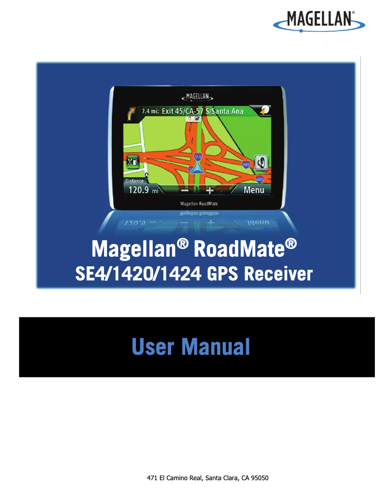 Page n°1 - Manuel utilisateur Magellan RoadMate 1424