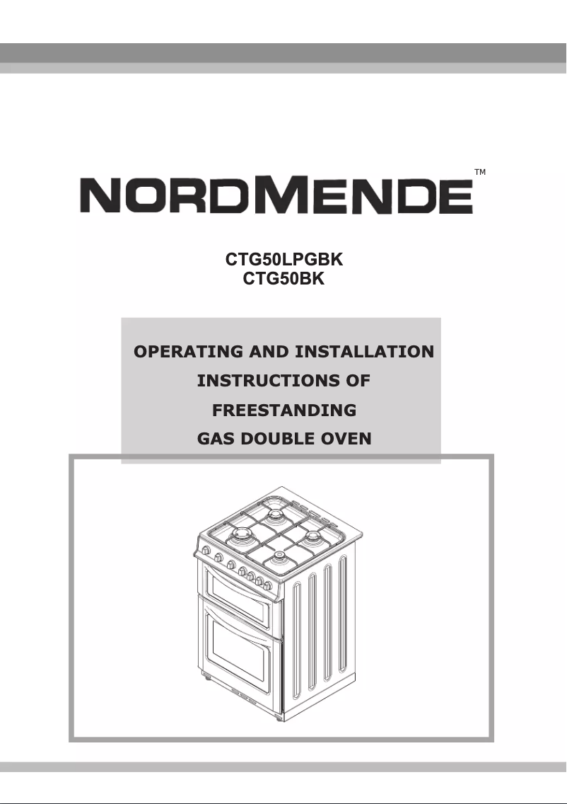 Page n°1 - Manuel utilisateur Nordmende CTG50BK