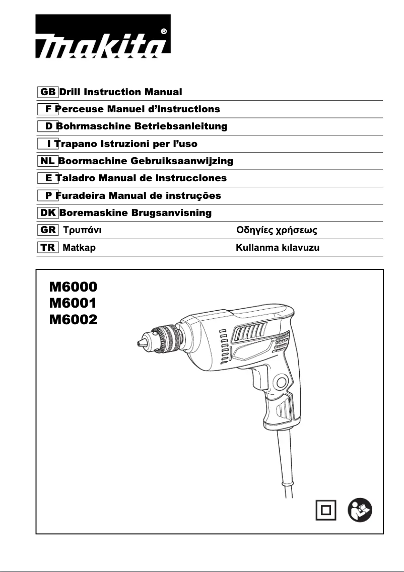 Page n°1 - Manuel utilisateur Makita M6001