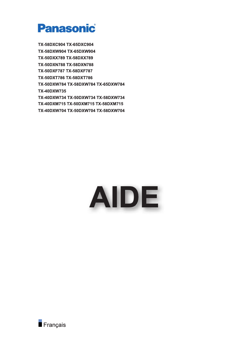 Imagen de la primera página del manual del dispositivo TX-50DXW704