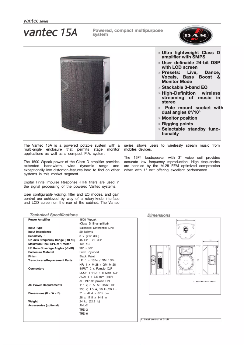 Image de la première page du manuel de l'appareil Vantec-15A