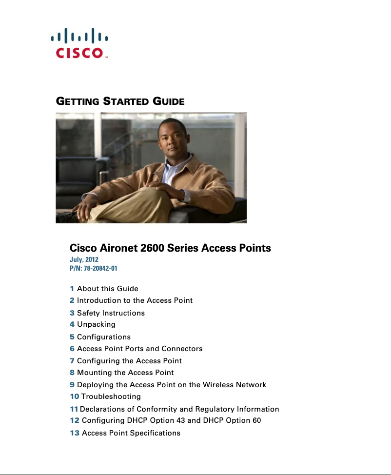 Page n°1 - Manuel utilisateur Cisco Aironet 2600e