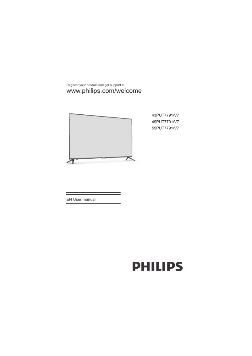 Page 1 de la notice Manuel utilisateur Philips 7000 series 43PUT7791