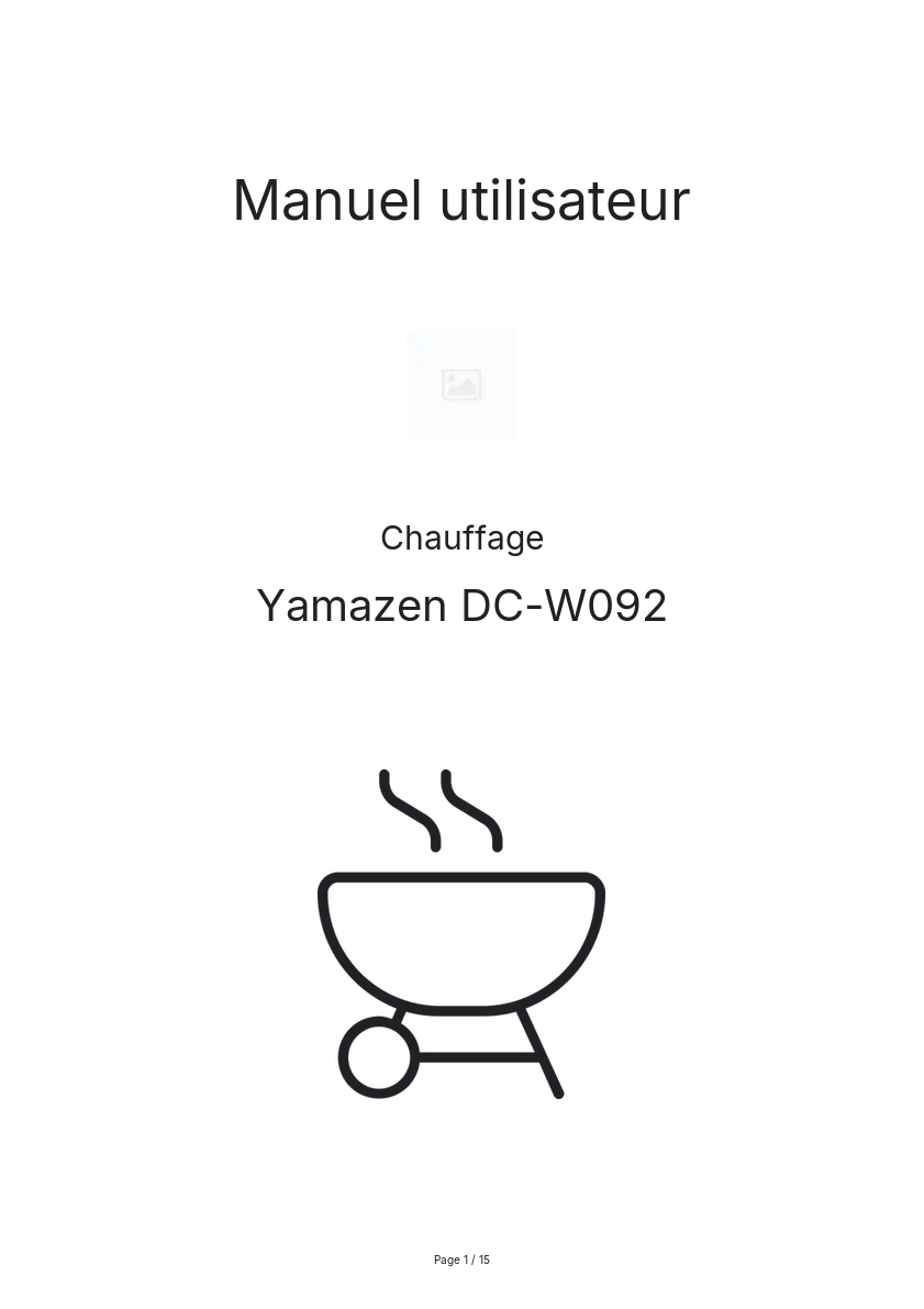 Image de la première page du manuel de l'appareil DC-W092