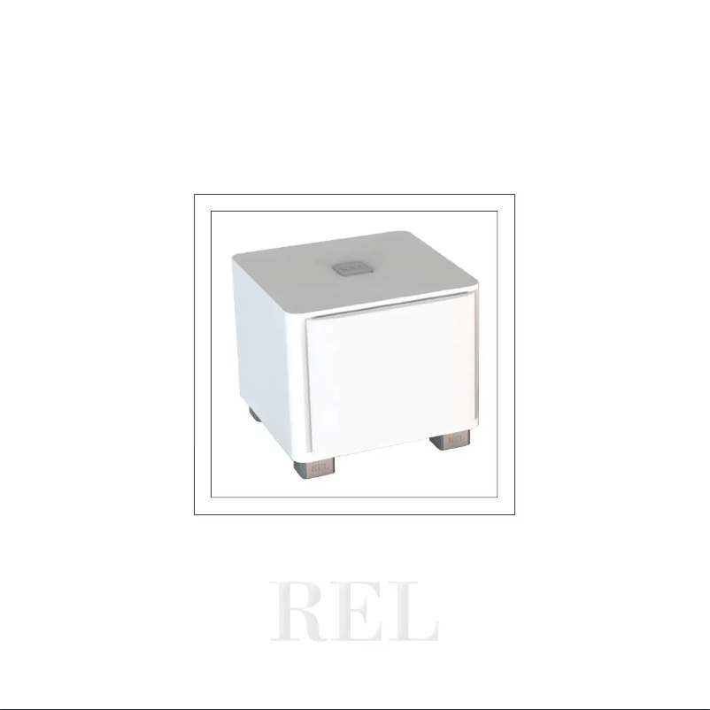 Page n°1 - Manuel utilisateur REL Acoustics T/9x