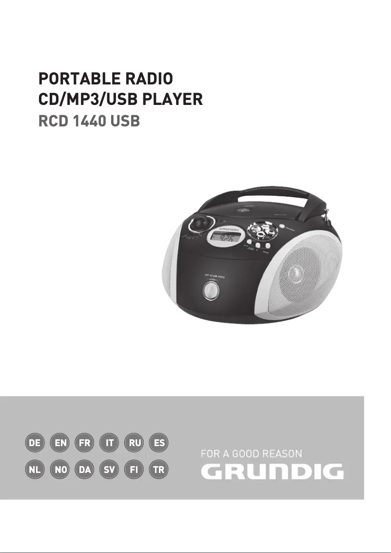 Page n°1 - Manuel utilisateur Grundig RCD 1440 USB