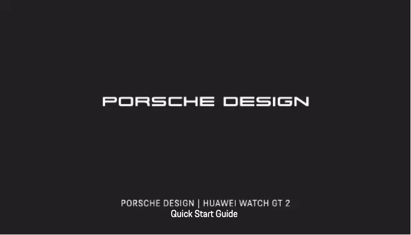 Page 1 de la notice Manuel utilisateur Huawei Watch GT2 Porsche Design