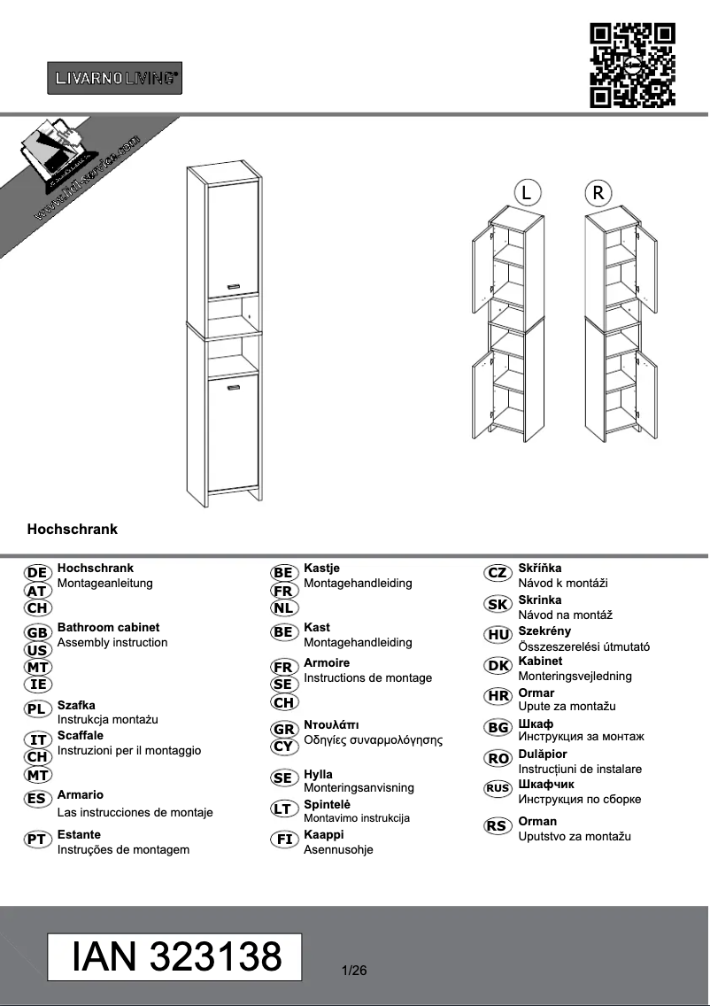 Page n°1 - Manuel utilisateur Livarno Lux IAN 323138