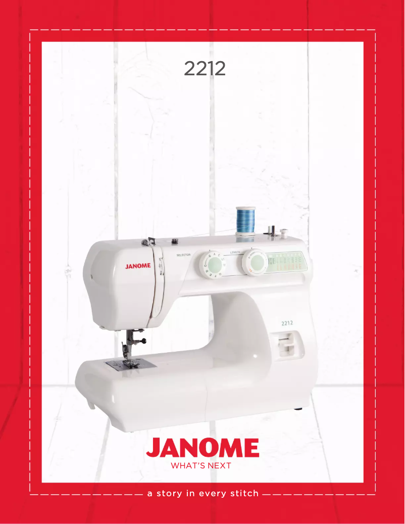 Page n°1 - Fiche technique Janome 2212