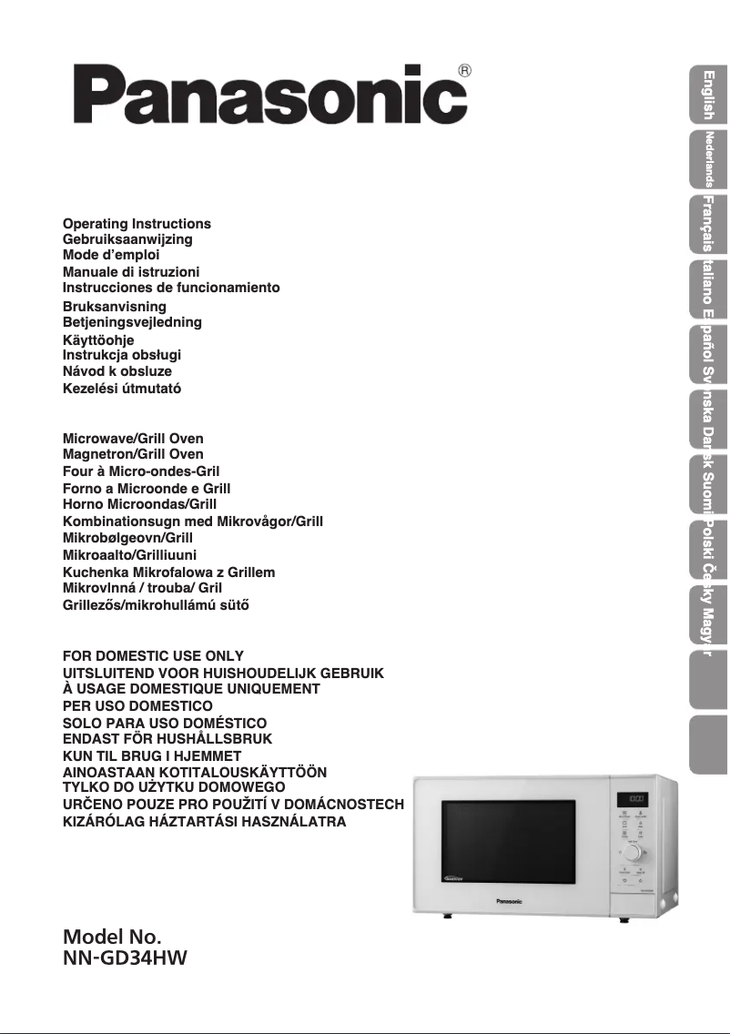 Page 1 de la notice Manuel utilisateur Panasonic NN-GD34HW