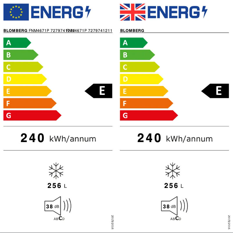 Page n°1 - Label énergétique Blomberg FNM4671P