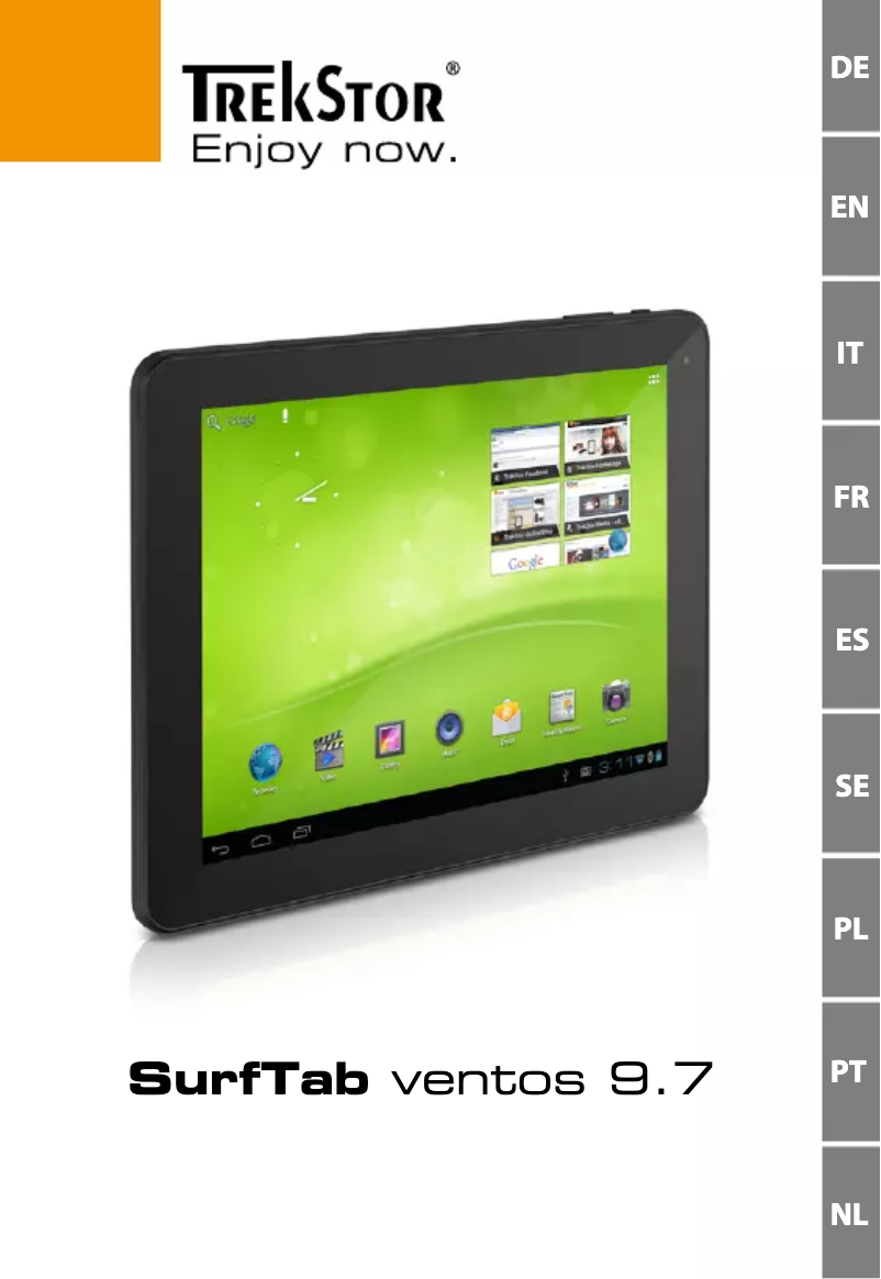 Image de la première page du manuel de l'appareil SurfTab ventos 9.7