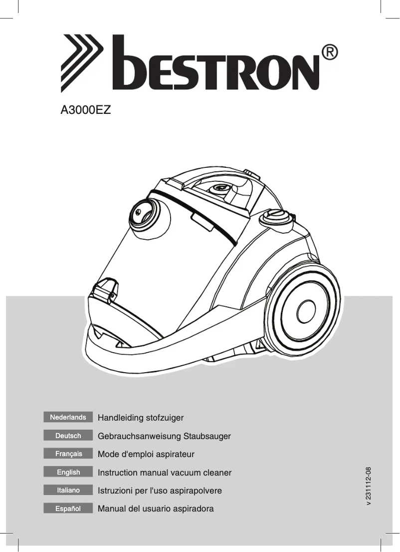 Image de la première page du manuel de l'appareil A3000EZ vacuum cleaner
