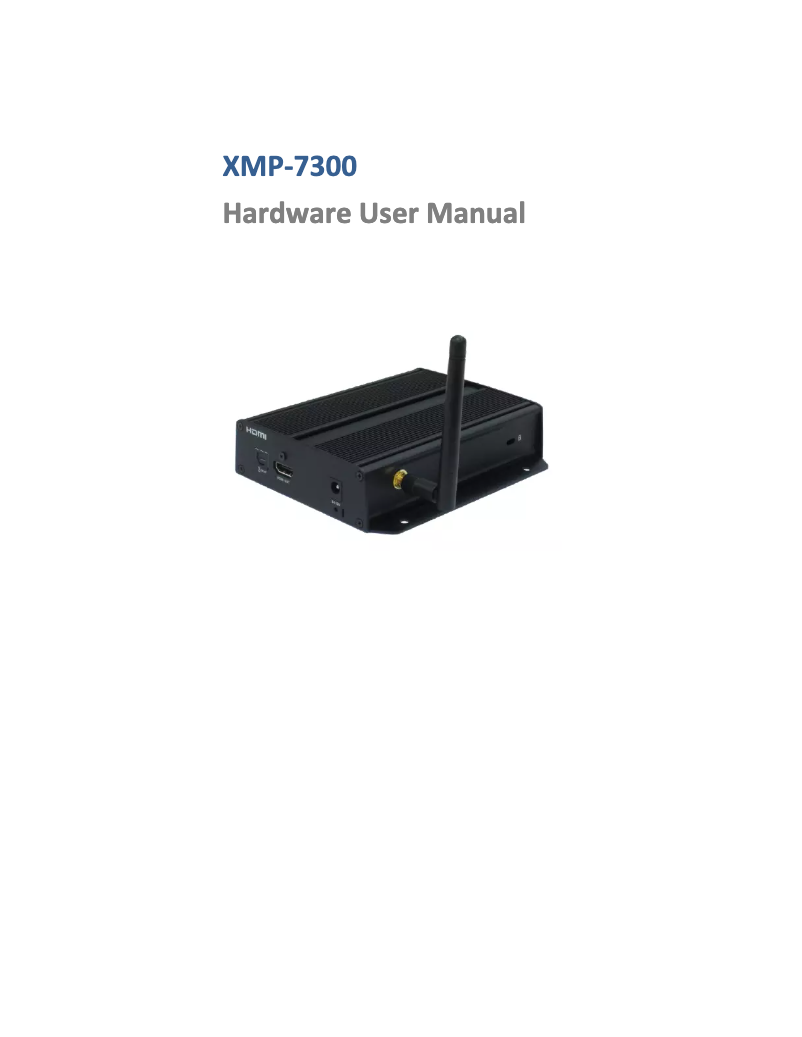 Image de la première page du manuel de l'appareil XMP-7300