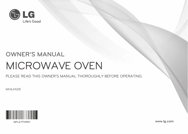 Page 1 de la notice Manuel utilisateur LG MH6342B