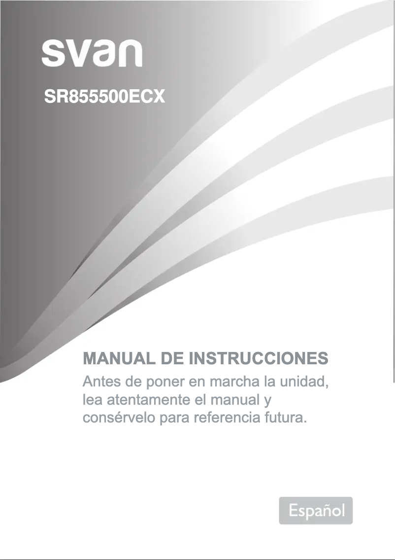 Page 1 de la notice Manuel utilisateur SVAN SR855500ECX