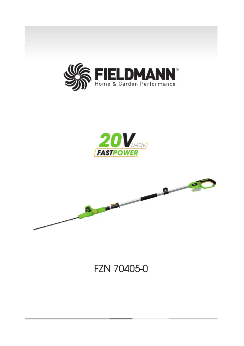 Image de la première page du manuel de l'appareil FZN 70405-0