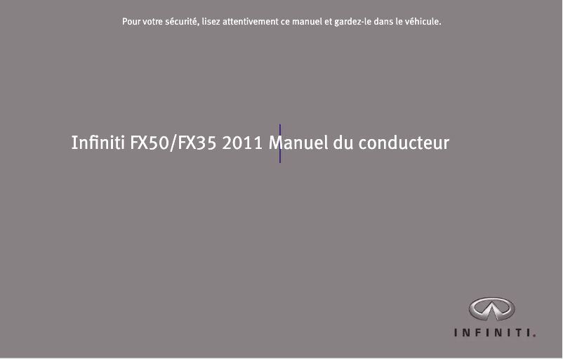 Page 1 of the manual User Manual Infiniti FX35 (2011)