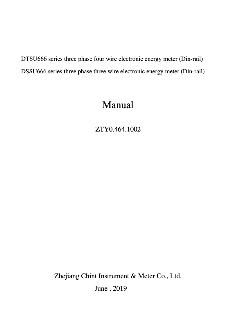 Page 1 de la notice Manuel utilisateur Deye CHNTDTSU666