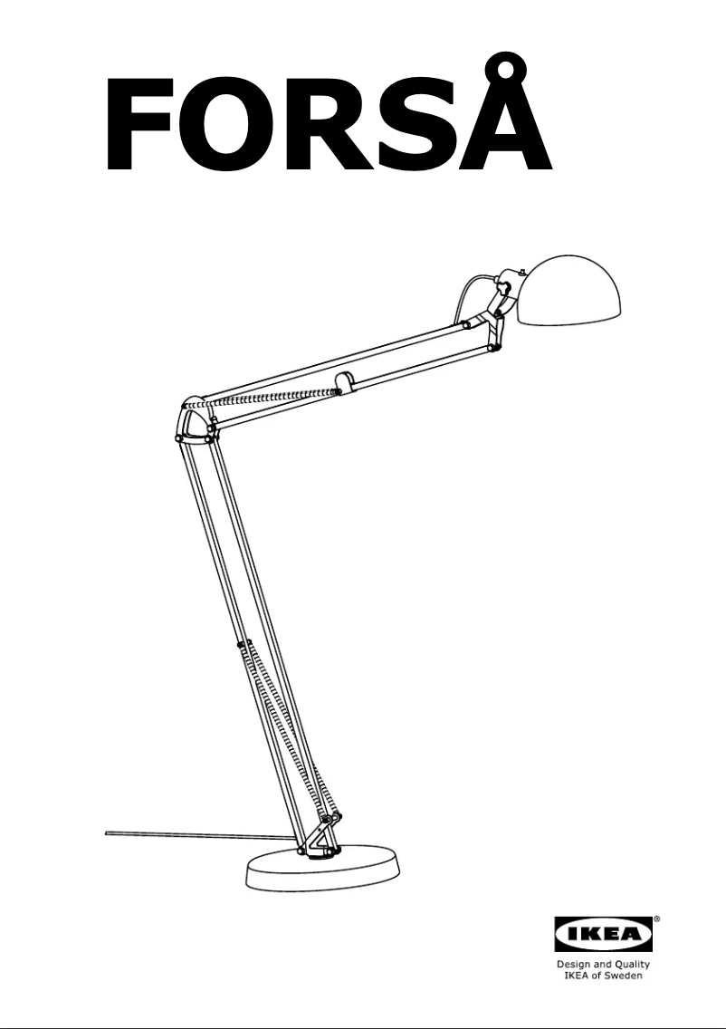 Page 1 de la notice Manuel utilisateur Ikea FORSÅ 104.658.76