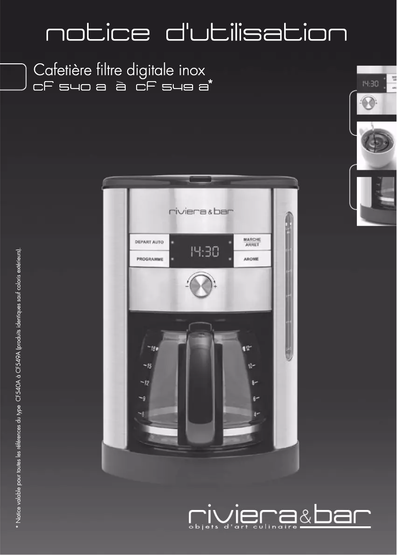 Página 1 del manual Manual de usuario Riviera & Bar CF547A