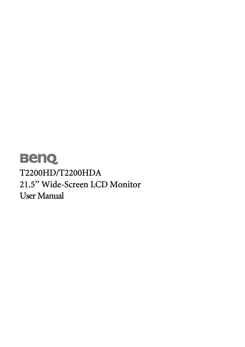Image de la première page du manuel de l'appareil T2200HD