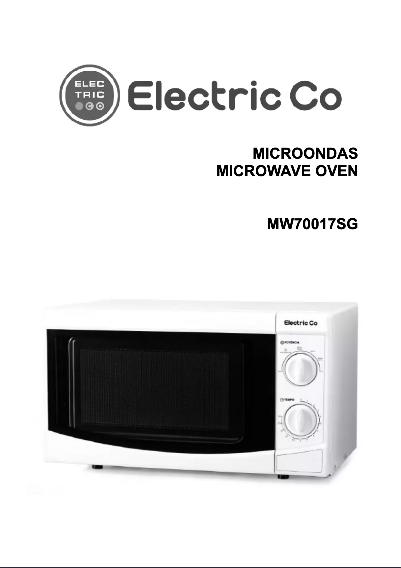 Page n°1 - Manuel utilisateur Electric Co MW70017SG