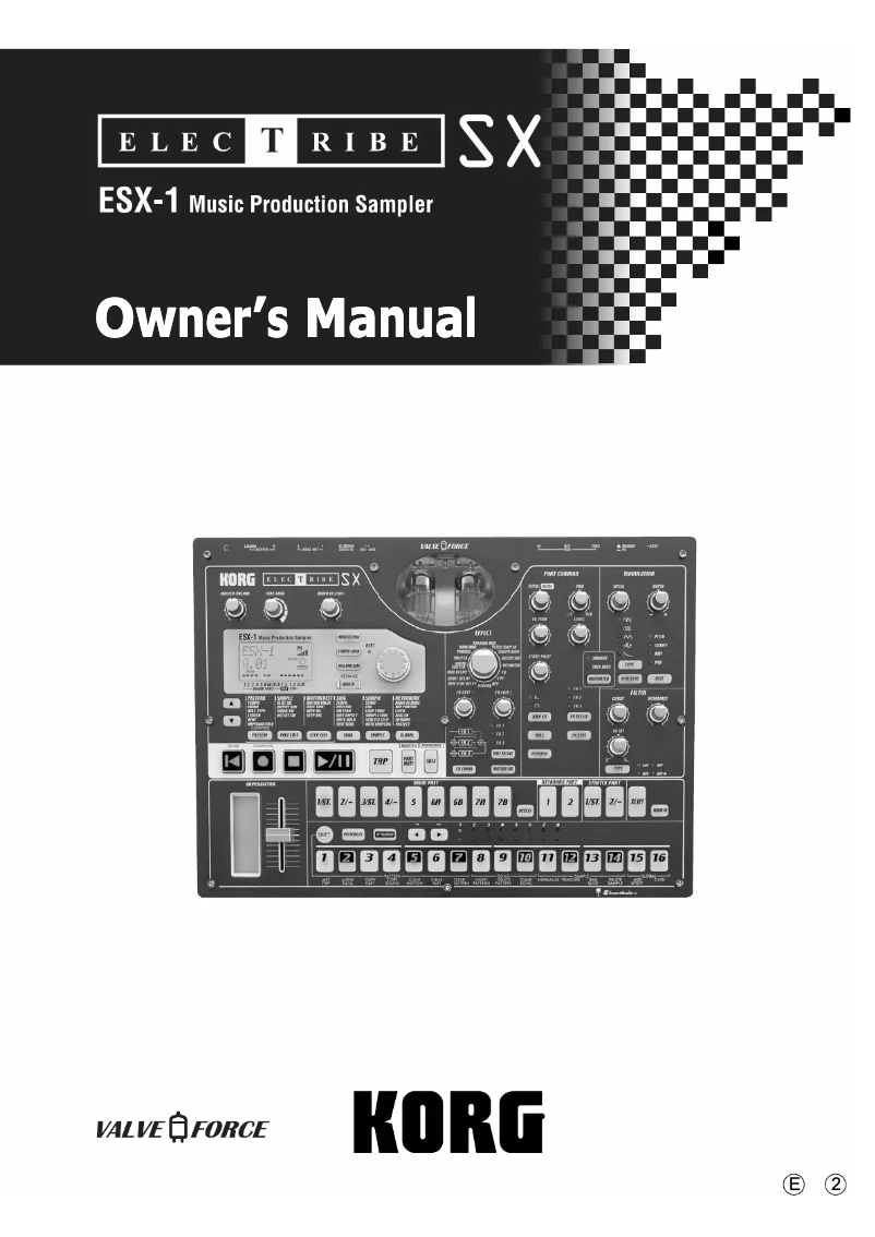 Image de la première page du manuel de l'appareil Electribe SX
