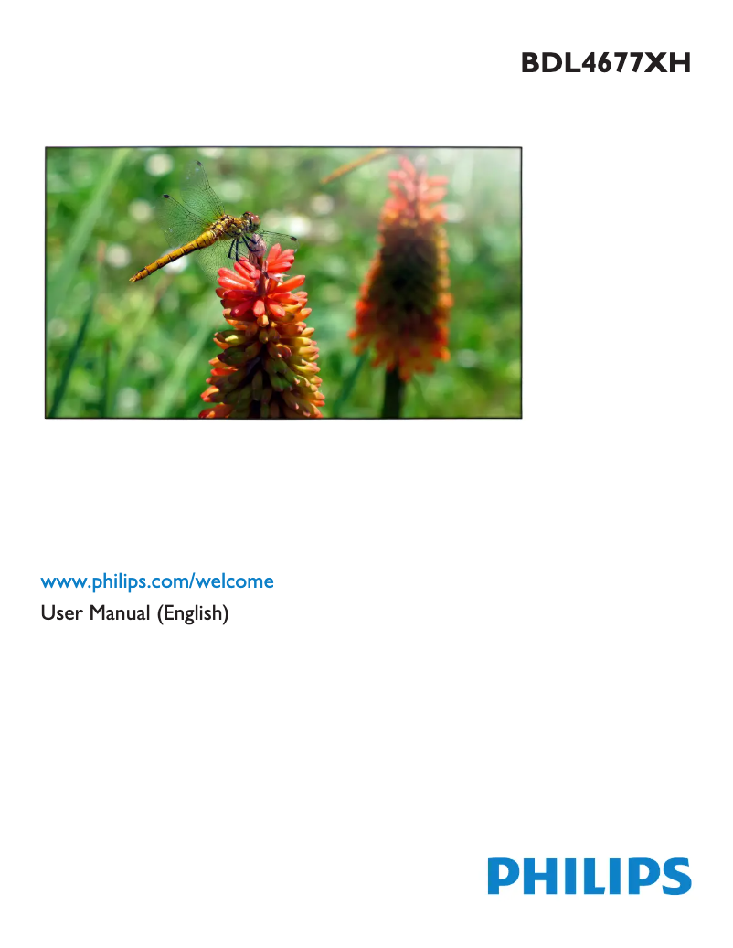 Page n°1 - Mode d'emploi Philips Signage Solutions BDL4677XH