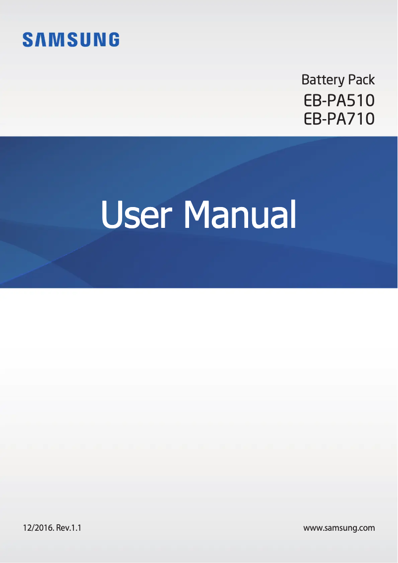 Image de la première page du manuel de l'appareil EB-PA710