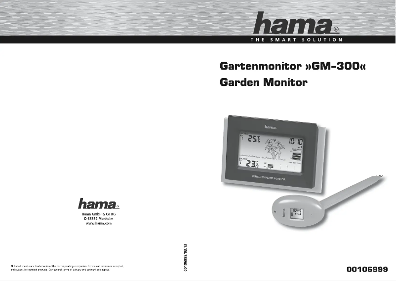 Page 1 de la notice Manuel utilisateur Hama GM300