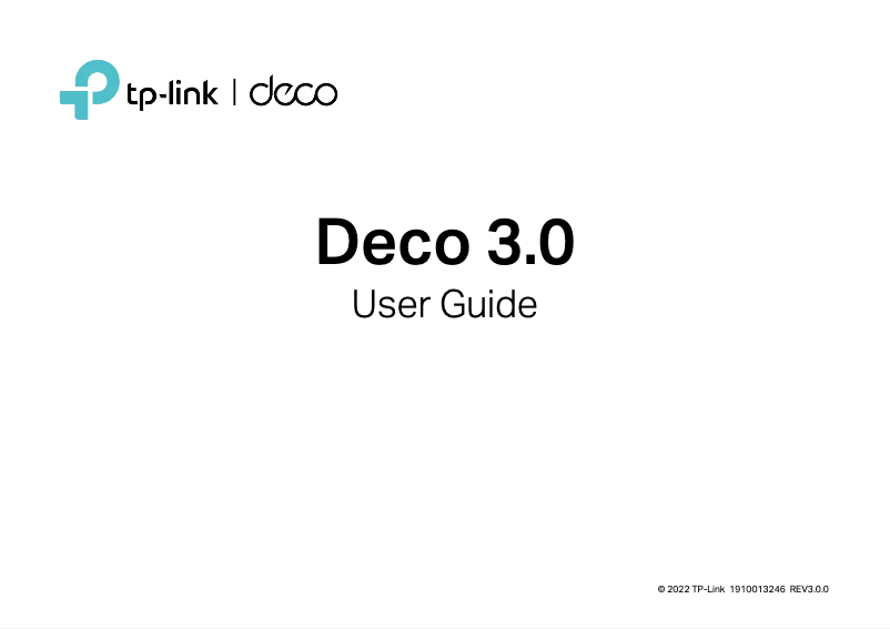 Page n°1 - Guide d'installation TP-Link Deco M5